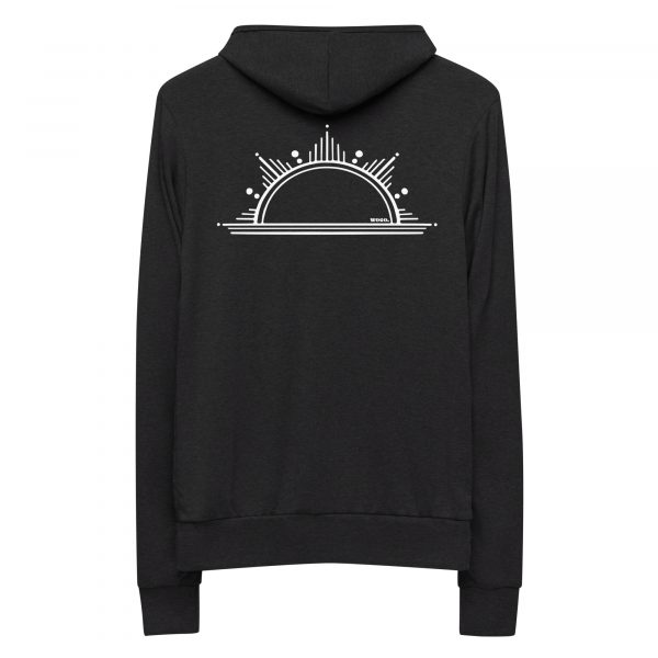 WOCO on Back Lightweight Zip Hoodie - White