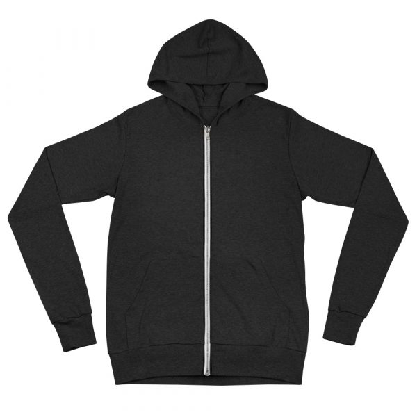 WOCO on Back Lightweight Zip Hoodie - White - Image 2