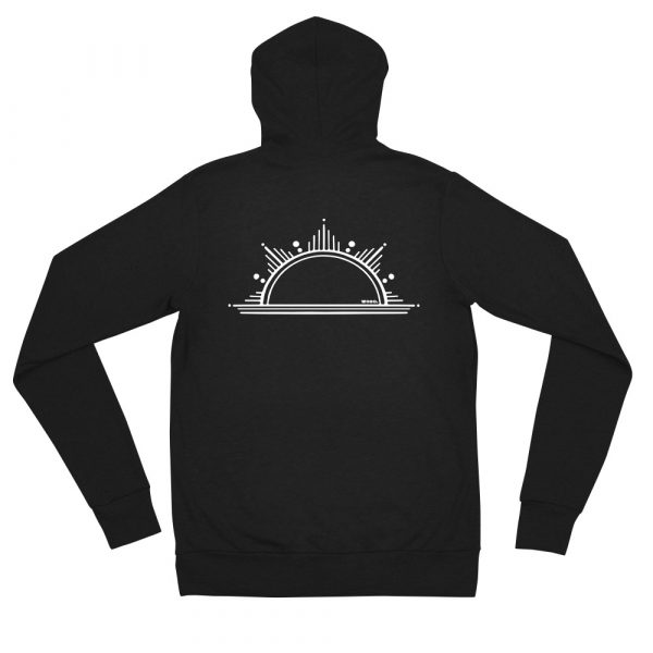 WOCO on Back Lightweight Zip Hoodie - White - Image 4